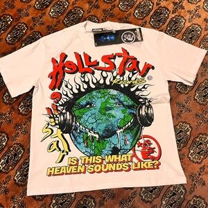 IS THIS WHAT HEAVEN SOUNDS LIKE White Hellstar T-shirt